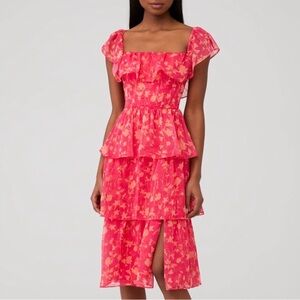 AMANDA UPRICHARD VENEZIA MIDI OFF THE SHOULDER DRESS SZ XS NEW